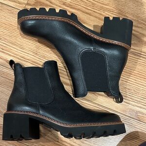 Black Leather Ankle Boots
